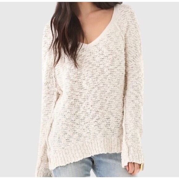 Free People Shaggy Bear Songbird Pullover - Ivory Small - Picture 1 of 14